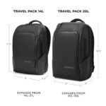 NOMATIC Travel Pack 20L Expandable 30L TSA Carry-On Laptop Backpack Water Resistant Black - Image 4